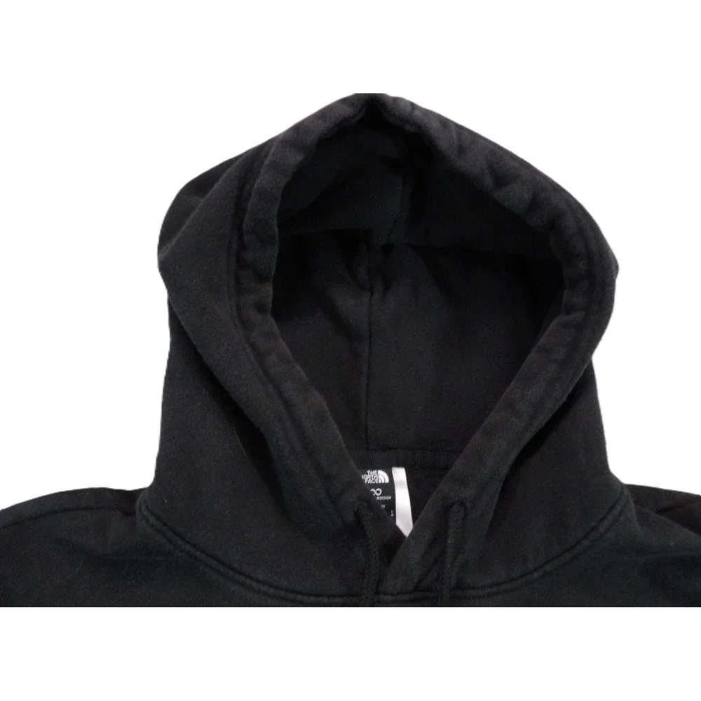 The North Face Circular Design Hoodie Men L Black Pullover Logo Cotton Blend F24